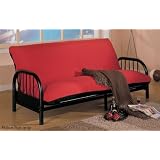6 Thickness Futon Pad Mattress - Red and Black by 