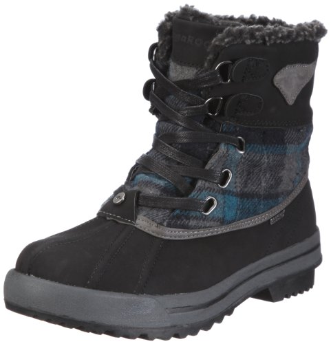 KangaROOS Northpole 31535/592, Damen Stiefel, Schwarz (blk/check/stone 592), EU 39