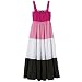 Girls' Colorblock Maxi Dress - Fuschia 14
