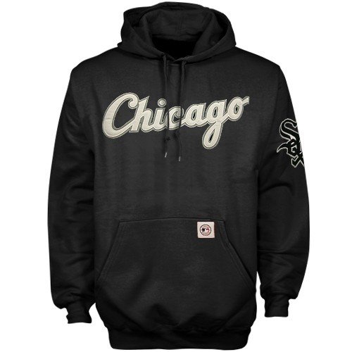 Chicago White Sox Black Stitched Logo Hoody Jacket