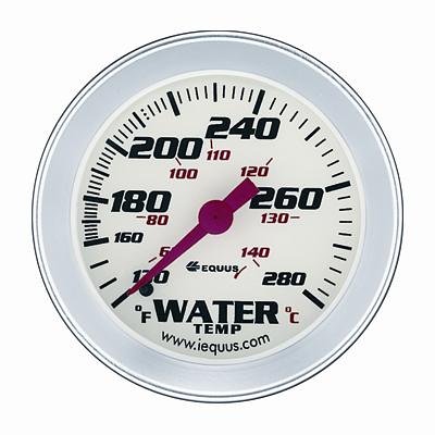 Equus 8242 Water Temperature Gauge - Black