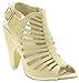 Top Moda Shoes PEN 3, Women Open Toe Strappy High Heel- Nubuck