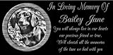 12 x 6 Lazer Gifts Personalized Black Granite Pet Memorial Marker Style Bailey