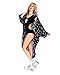 iHeartRaves Black Sun & Moon Loose Kimono Cover Up (One Size)