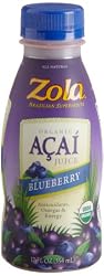 Zola Brazilian Superfruits Acai Juice with Blueberry, 12-Ounce Bottles (Pack of 12)