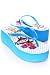 Rockabilly Heart and Love Flip Flops Turquoise 7