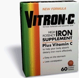 Vitron - C High Potency Iron Supplement Tablets - 60 Tablets