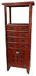 Asian Furniture & Home D&eacute;cor - 62" Japanese Open Top Tall Tansu Display Cabinet w/ 8 Drawers