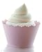 Light Powder Pink Cupcake Wrappers - Set of 12 - Displays as Centerpieces, Cup Cake Trees, or in Party Boxes