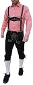 Trachten Lederhose Rindsvelour Hosentr&auml;ger SCHWARZ Oktoberfest Wiesn