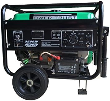 Power Trust Equipment PT4400E 4400 Watt Tri-fuel 7 HP Gasoline, Propane, or Natural Gas Powered Portable Generator with Electric Start
