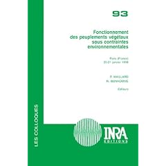 Fonctionnement des peuplements v�g�taux sous contraintes environnementales
