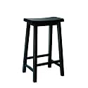 Powell "Antique Black" with Sand Through Terra Cotta Bar Stool, 29" Seat Height