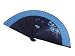 Folding Fan, Silk Hand Fan - Blue Flower Painted, Gift Idea