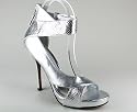Metallic Reptile Ankle Cuff Heel