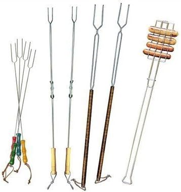 Rome's Set of Forks for Marshmallows and Hot Dogs, Chrome Plated Steel