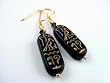 "Miss Tut" Earrings (Black)
