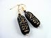 "Miss Tut" Earrings (Black)