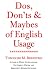 Book Dos, Don'ts and Maybes of English Usage