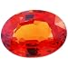 Jewelry : Orange Sapphire 8x6 MM Oval : 1.47 Carats - FREE Beautiful Gemstone Box, FREE Gemstone Information card by GIA Gemologist Michael Valitutti