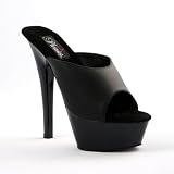 41N9D33ZM8L. SL160  6 Inch Hot Evening Shoes Spike Heel Platform Sandal Shoes Black Leather / Black