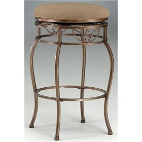 Scottsdale Backless Bar Stool Swivel Brown Rust by Home Decorators Collection