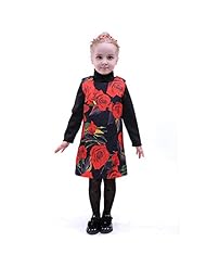 Girls General Print Sleeveless Tank Jacquard Vintage Knee Length Cotton/Polyester Scoop Neck  Dress