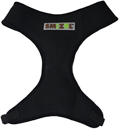 Dog Harness, Soft, Breathable, Easy Walk, Padded Vest, Lightweight, No More Pulling, Tugging or Choking by Smizel (X-Large, Black)