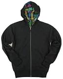 C1RCA Select Studio Plaid Men's Hooded Zip Sweatshirt - Black