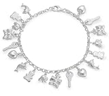 Silver 18 Charm Belcher 7.5  Bracelet