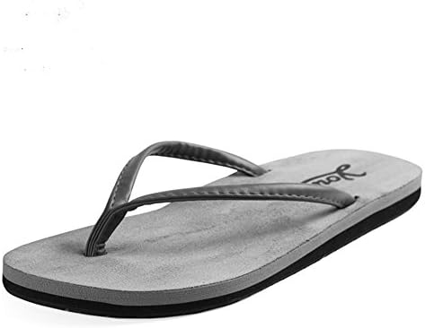 YOUTHVIP newest suede summer flip flops beach slippers MEN gray 43