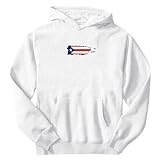 Sweatshirt White  Puerto Rico Map Color  Country