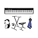 Roland Roland FP-30 Digital Piano with On-Stage Deluxe X-Style Keyboard Bench, Behringer HPS3000 High-Performance Studio Headphones, Microfiber Cloth