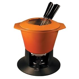 Le Creuset Cast Iron Gourmand Fondue Set, Volcanic