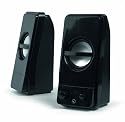 bazoo Mara 50 Stereo Lautsprecher 100W PMPO mit Kopfhörerausgang an der Front und USB Stromversorgung, schwarz