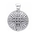 Jewelry : Sterling Silver Woven Sunray Medallion St. Bridget - Brigid's Brigit Celtic Cross Knot Pendant