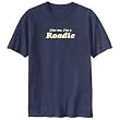 T-Shirt Navy Blue " Kiss Me, I Am Roadie Occupations
