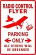 RADIO CONTROL FLYER PARKING hobby NEW sign