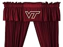 NCAA Virginia Tech Hokies 5pc Jersey Curtains and Valance Set