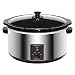 Kitchen & Housewares : Elite Gourmet 8.5-qt. Oval Slow Cooker - Stainless Steel (MST800V)