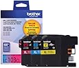 Brother Printer LC1033PKS Ink, 3 Pack, 1 color each of Cyan, Magenta, Yellow