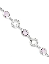 Sterling Silver Pink Quartz Bracelet