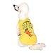Blueberry Pet Cherry Soda Candy Cotton Dog Tank Top T Shirt in Sunshine Yellow, Back Length 12