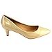 Beston GB79 Women's Kitten Heel Closed Toe Dress Pumps About Half Size Large