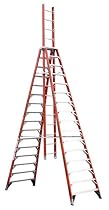 Werner E7416 16-Foot 300-Pound Duty Rating Fiberglass Extension Trestle Ladder