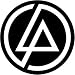 PS6944 Linkin Park, logo, round small vinyl sticker
