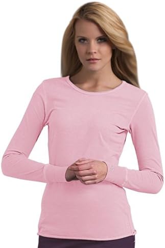Peaches 'Med Couture Long Sleeve Tee Shirt' Tees & Sub-Scrubs Powder Pink 2X-Large