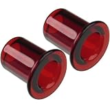 Pair of Glass Single Flared Eyelets: 5/8g Ruby
