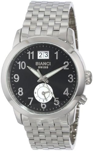 Roberto Bianci Men's 1856D_BLK "Eleganza" Dual-Time Zone And Date Watch