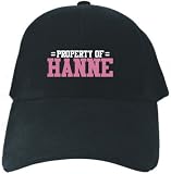 CAPS WOMAN BLACK EMBROIDERY " PROPERTY OF HANNE ATHLETIC "